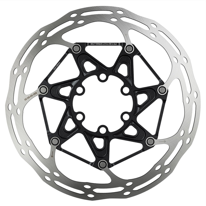 SRAM Centerline 2 Piece Rounded 6-Bolt Disc Brake Rotor Black 160mm