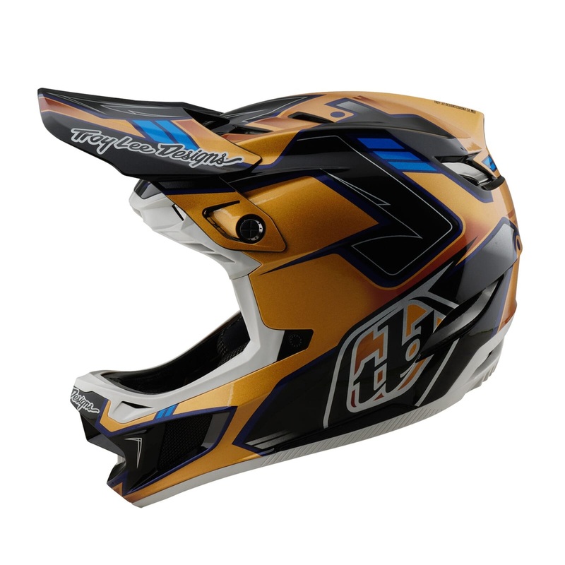 Troy Lee Designs D4 Composite Helmet Drip - Glo Yellow M