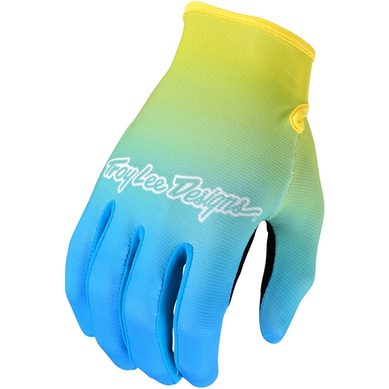 Troy Lee Designs Flowline Gloves 2023 Faze Blue/Yellow S