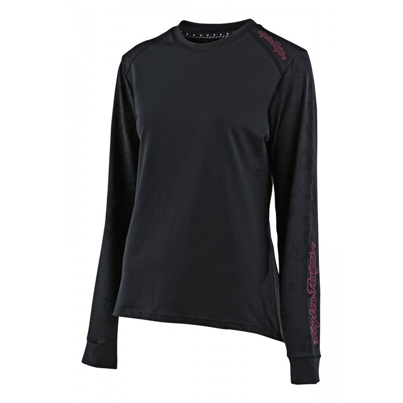 Troy Lee Designs Womens Lilium Jacquard LS Jersey Floral - Black M