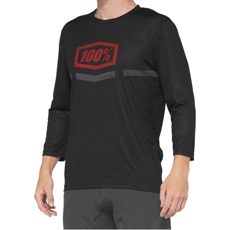 100% Airmatic Long Sleeve Jersey 2021 Black / Orange S