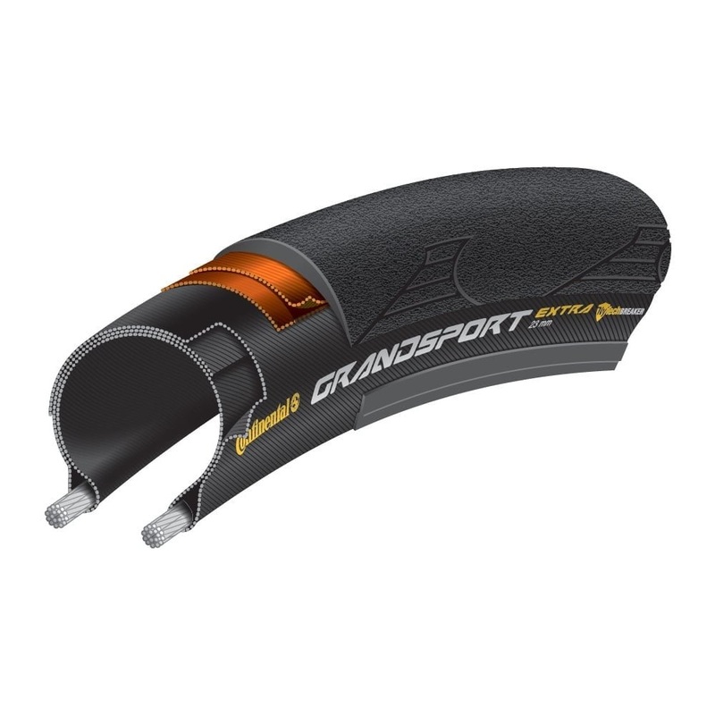 Continental Grand Sport Tyre Black 700 x 28C Foldable PureGrip Race