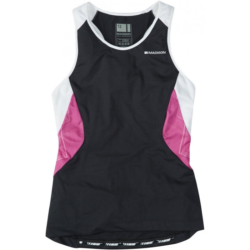 Madison Sportive Women's Sleeveless Jersey Black / Very Berry Size 8