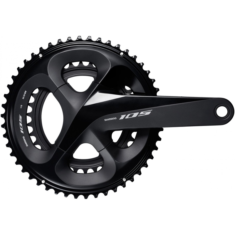 Shimano 105 FC-R7000 Double Road Bike Chainset - HollowTech II Black 175mm 52 / 36 teeth
