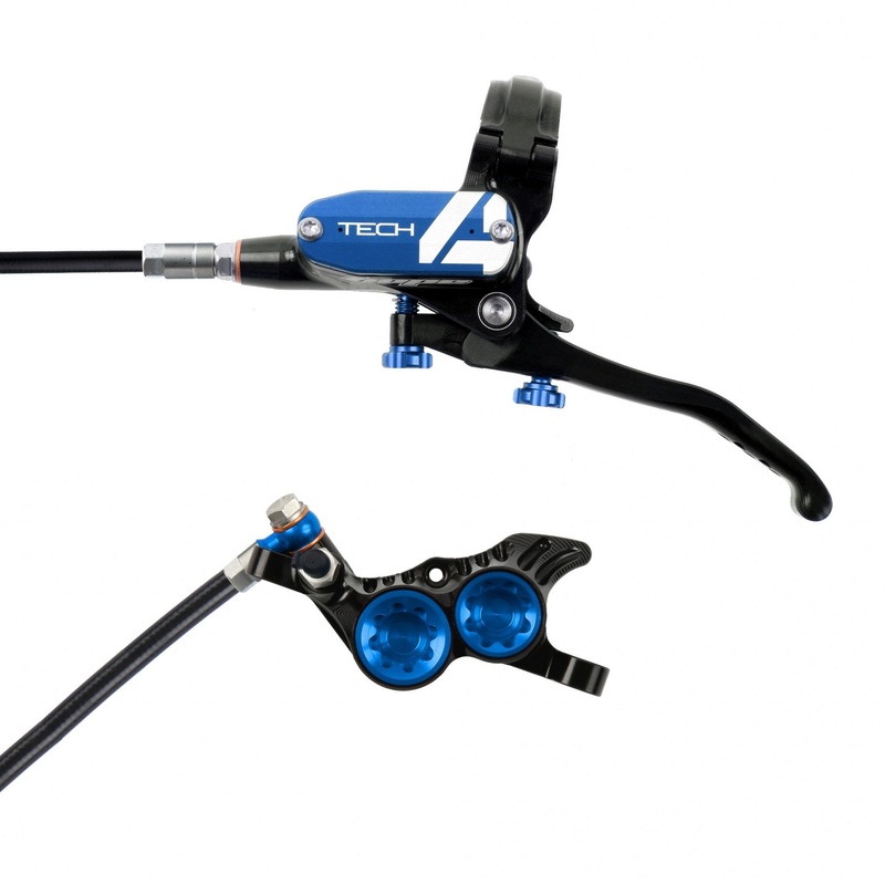 Hope Tech 4 V4 Disc Brake Black/Blue L/H