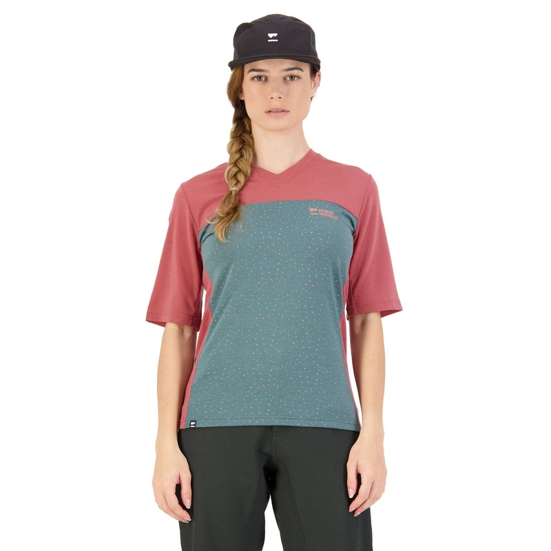 Mons Royale Women's Redwood Enduro VT Jersey - Terracotta / Terrazzo Terracotta / Terrazzo S
