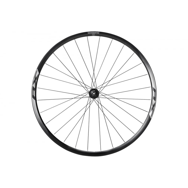 Shimano WH-RX010 disc road wheel, clincher 24 mm, black Black Front