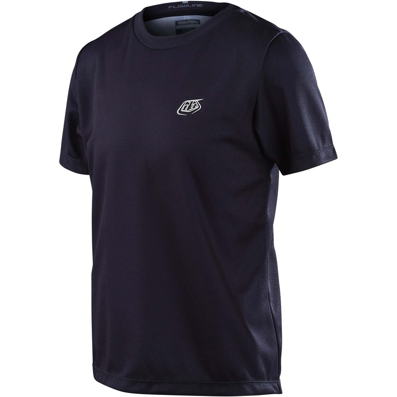 Troy Lee Designs Youth Flowline SS Jersey Solid - Black Y-XS