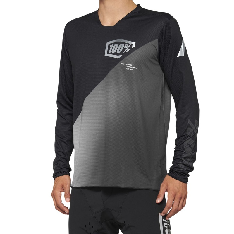 100% R-Core X Long Sleeve Jersey Black/Grey S