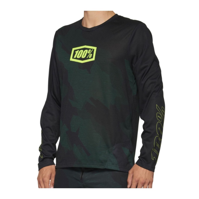 100% Airmatic Long Sleeve Limited Edition Jersey Black Camo S