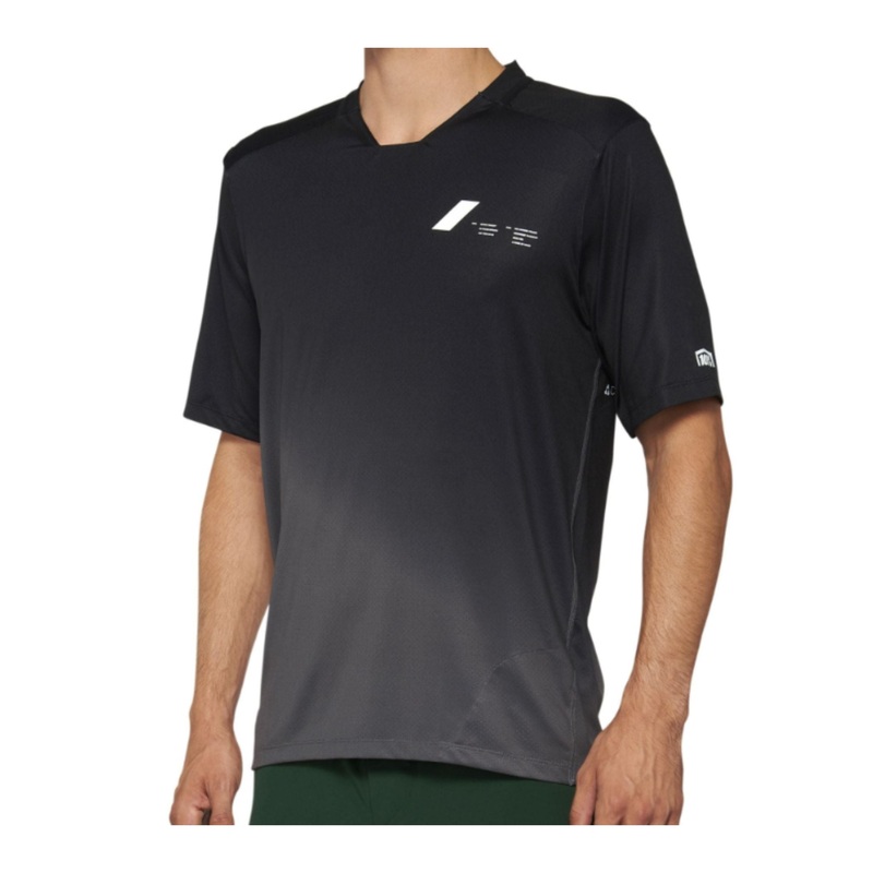 100% Celium Short Sleeve MTB Jersey Black/Charcoal S