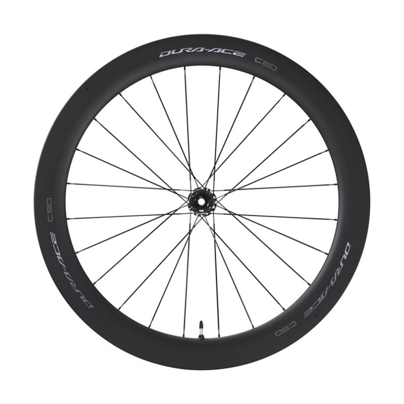 Shimano Dura-Ace WH-R9270-C60-TL Disc Carbon Clincher 60mm Deep Wheels Black Front 700C - Tubeless ready 12x100mm