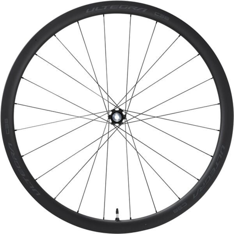 Shimano Ultegra R8170 C36 Tubeless Disc Carbon Wheels Black Front 700C - Tubeless ready 12x100mm