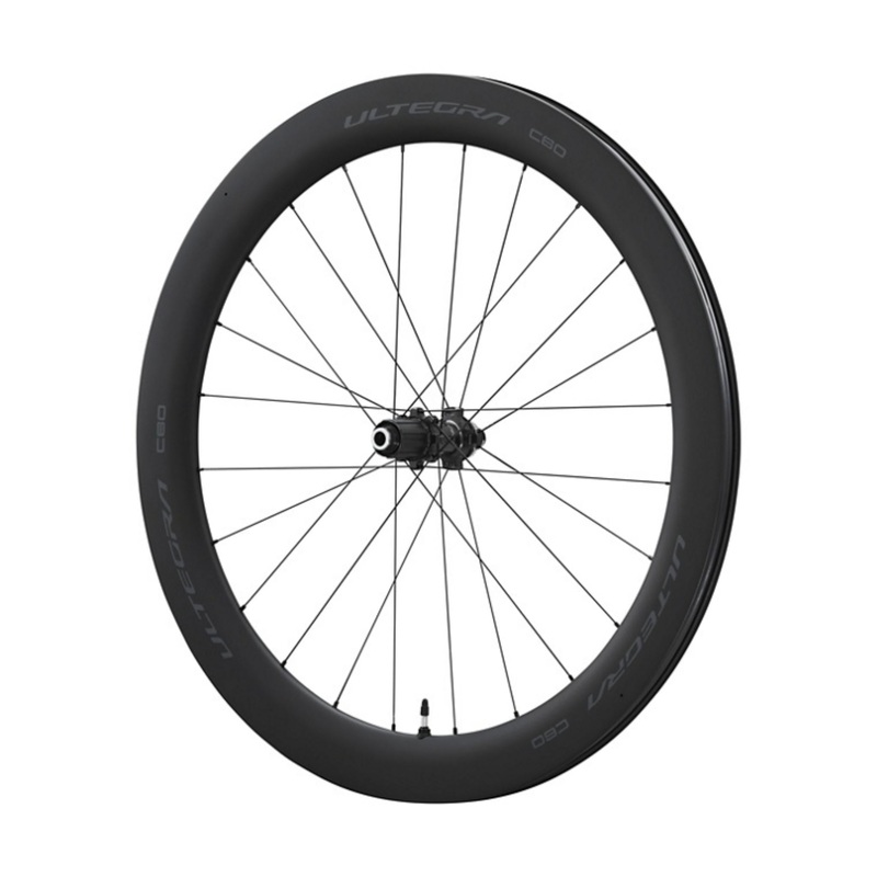 Shimano Ultegra R8170 C60 Tubeless Disc Carbon Wheels Black Front 700C - Tubeless ready 12x100mm