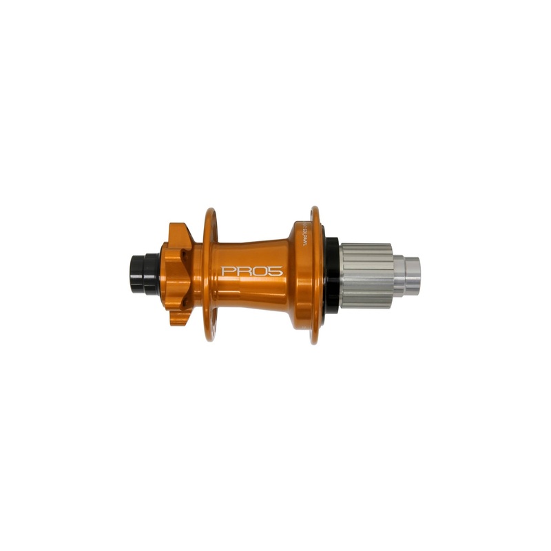 Hope Pro 5 Rear Hub 6-Bolt - Orange Orange 32H 150 x 12mm - Shimano Microspline