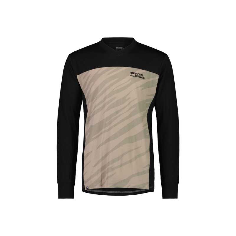 Mons Royale Redwood Enduro VLS Jersey - Black / Undercover Camo Black / Undercover Camo L