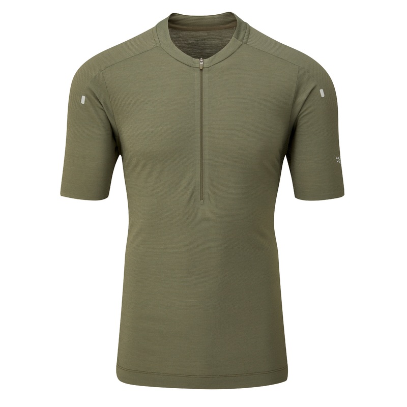 Rab Cindercrino Zip Tee Light Khaki L