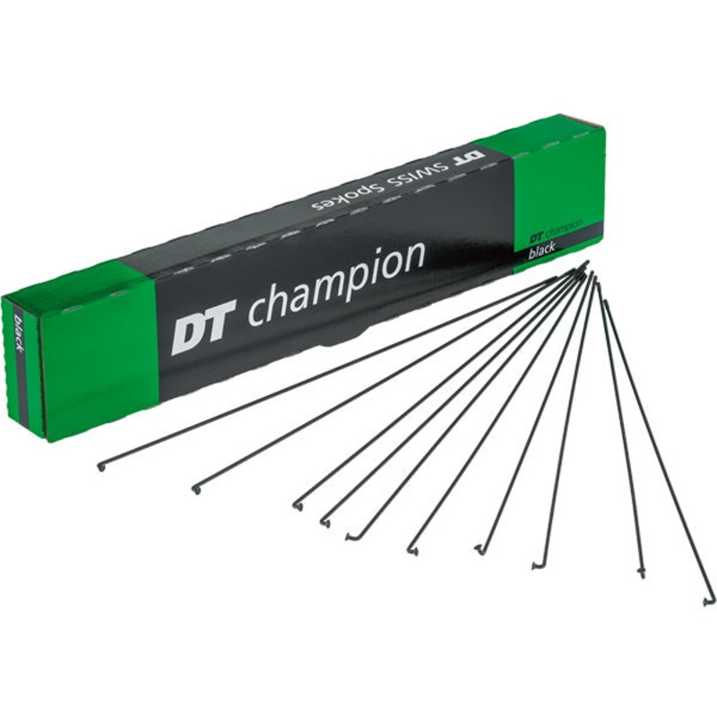 DT Swiss Champion Black Spokes 14g Box of 100 Black 180mm