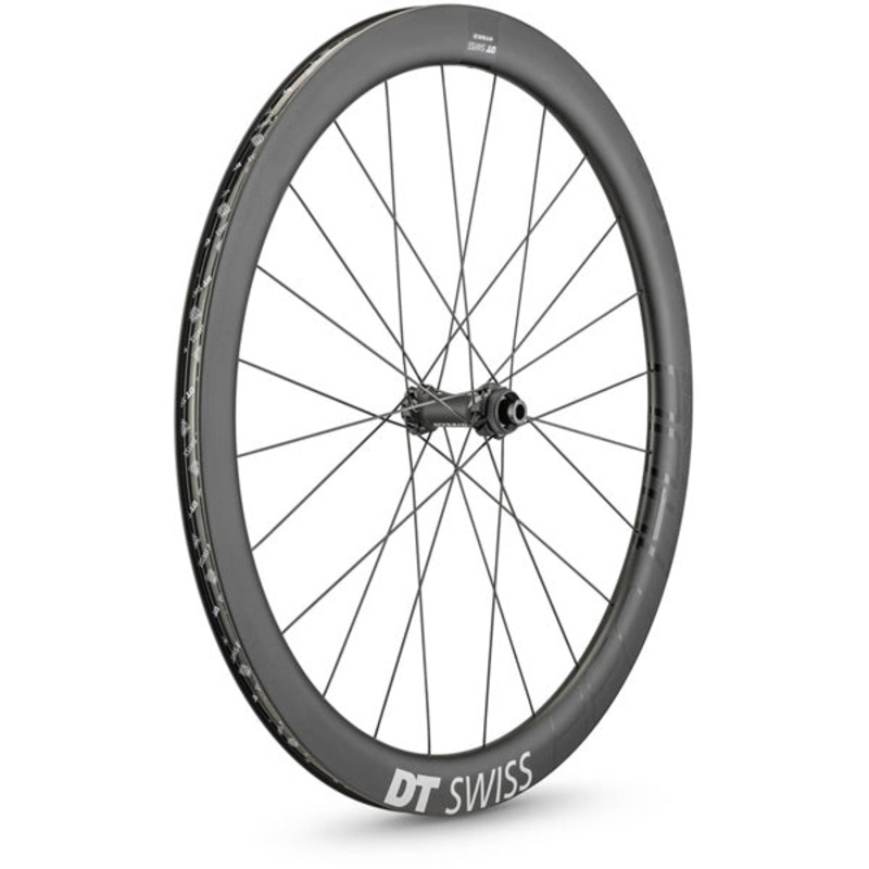 DT Swiss HEC 1400 Carbon Disc Brake Road Wheels Black Front - 47mm Carbo 12 x 100mm