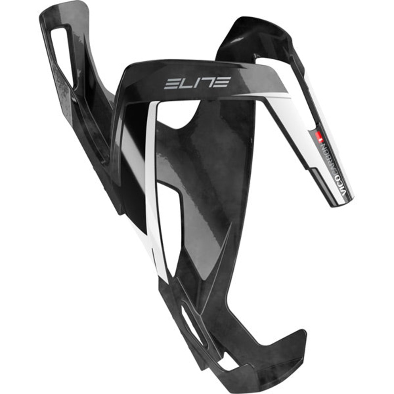 Elite Vico Carbon Bottle Cage Gloss Black / Gloss White One Size