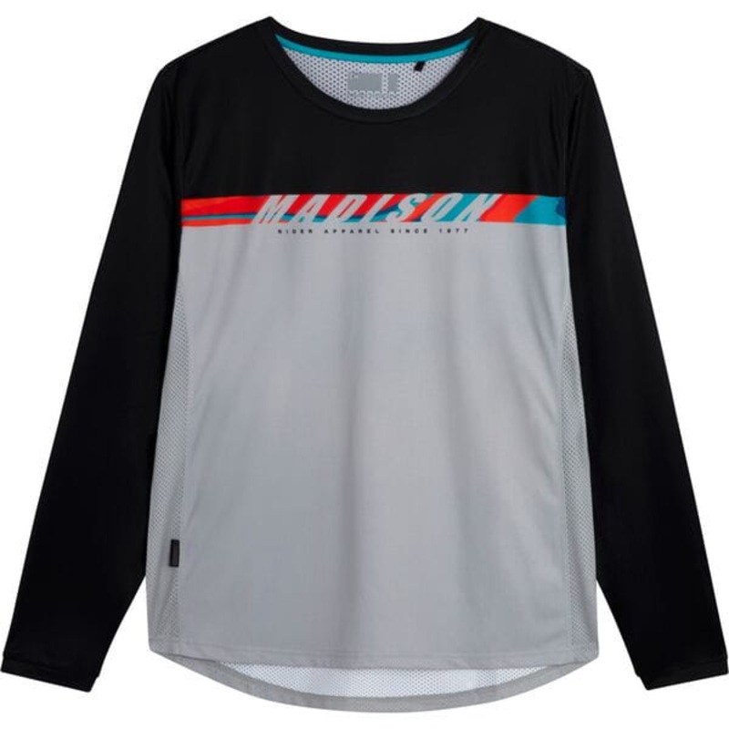 Madison Flux Men's Long Sleeve Jersey Black / Grey X-Large