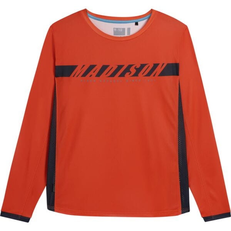 Madison Flux Youth Long Sleeve Jersey Chilli Red Age 7 - 8