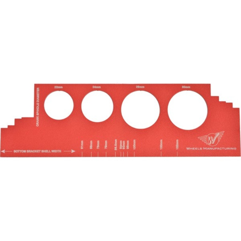 Wheels Manufacturing Bottom Bracket Gauge Tool Red One Size