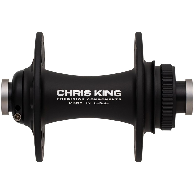 Chris King Road R45D Front Hub - 100x12mm Black 24H - Steel Bearings