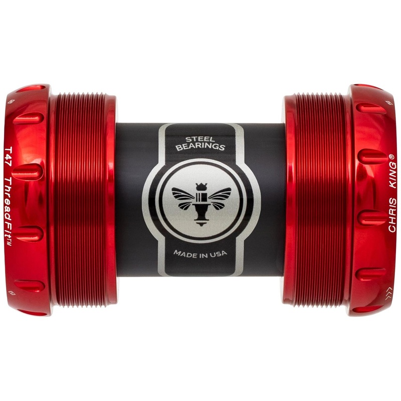 Chris King ThreadFit T47 30x Bottom Bracket Black 68-73mm - Steel Bearings