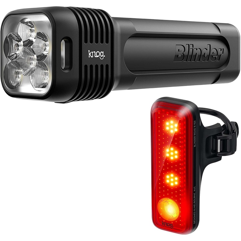 Knog Blinder Pro 1300 + R150 Light Set Black Twin Pack