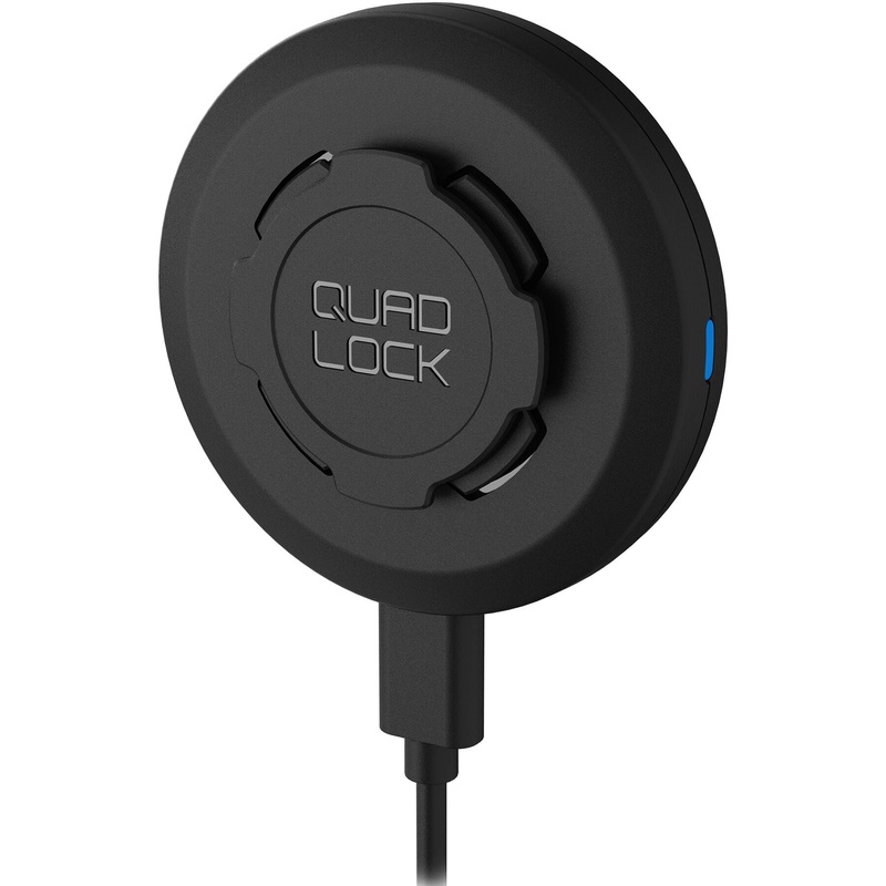 Quad Lock Wireless Charging Head for Car / Desk Black One Size