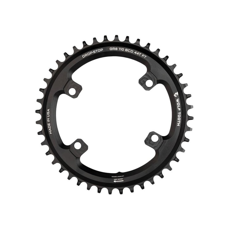 Wolf Tooth 110 BCD 4 Bolt Chainring for Shimano GRX Black 42t