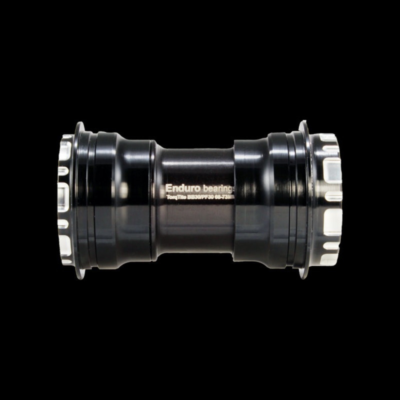 Enduro Bearings PF30A TorqTite Stainless Steel Bottom Bracket 24mm Black 24mm 440C Stainless Steel