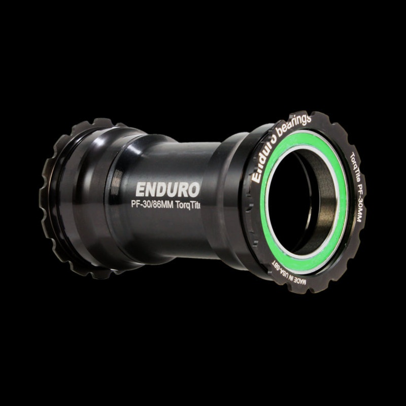 Enduro Bearings TorqTite BB386EVO Stainless Steel Bottom Bracket 30mm Black 30mm Stainless Steel