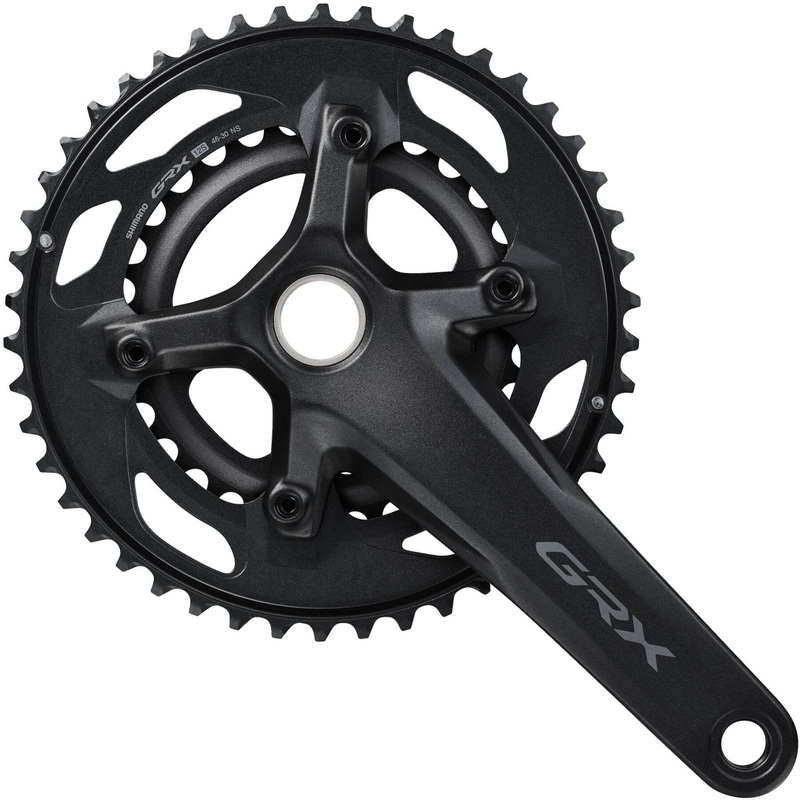 Shimano GRX FC-RX610 Double 12-Speed Chainset Black 165mm 46/30T