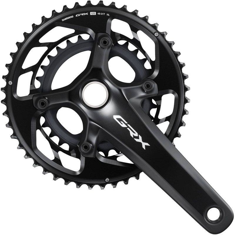 Shimano GRX FC-RX820 12-Speed Double Chainset Black 170mm 48/31T