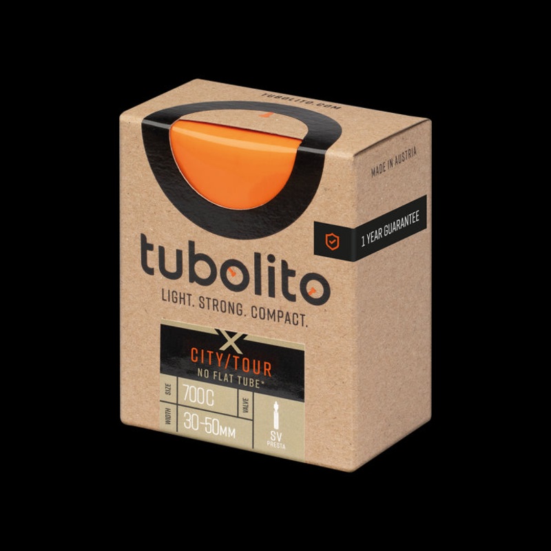 Tubolito X-Tubo City/Trekking Inner Tube Neon Orange 700x30-47 Presta