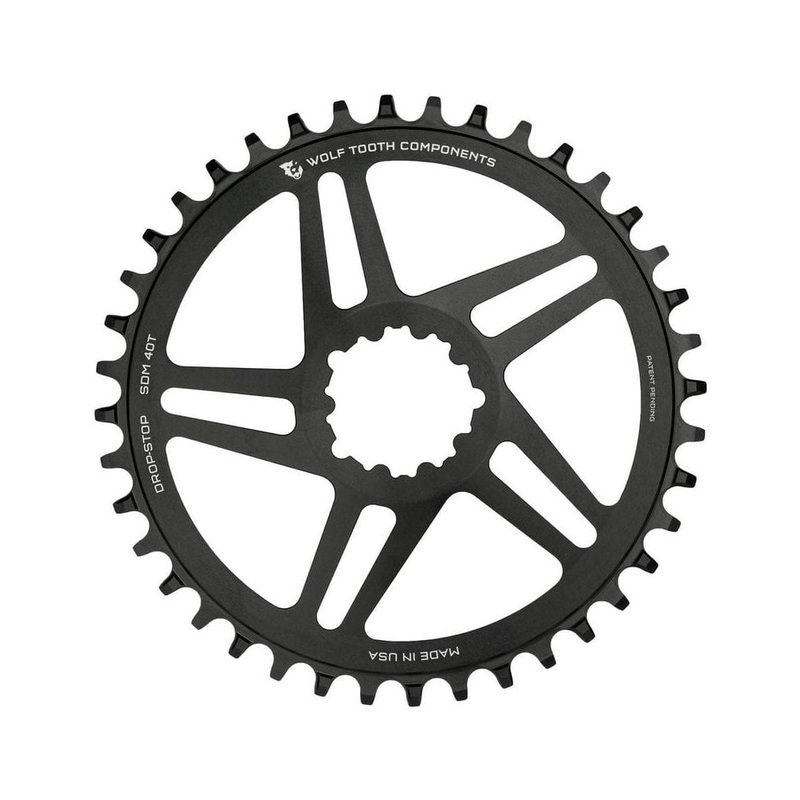 Wolf Tooth Direct Mount Flat Top Chainring for SRAM Cranks Flat Top Black 38t
