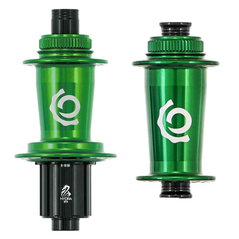 Industry Nine Hydra Classic 28h Center Lock Green Hubset Green 15x110 & 12x148 - 28H - XD