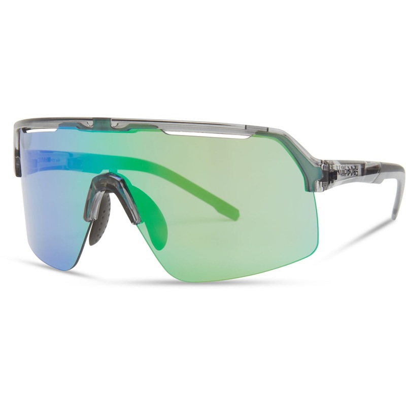 Madison Crypto Air Crystal Smoke Sunglasses - Green Mirror Lens Crystal Smoke