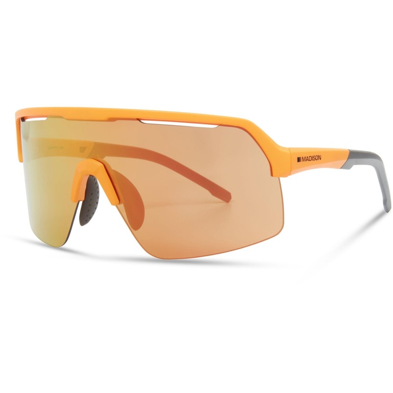 Madison Crypto Air Mango Orange Sunglasses - 3 Lens Pack - Fire Mirror / Amber / Clear Mango Orange