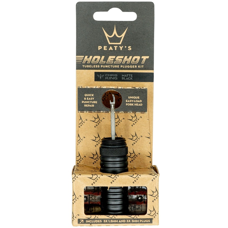 Peaty's Holeshot Tubeless Puncture Plugger Kit Black Single