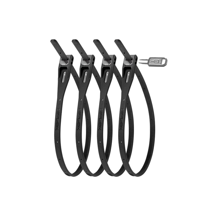 Hiplok Z-Lok Armoured Resuable Tie (Pack of 4) Black 40cm