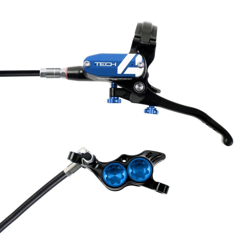 Hope Tech 4 E4 Disc Brake Black/Blue L/H