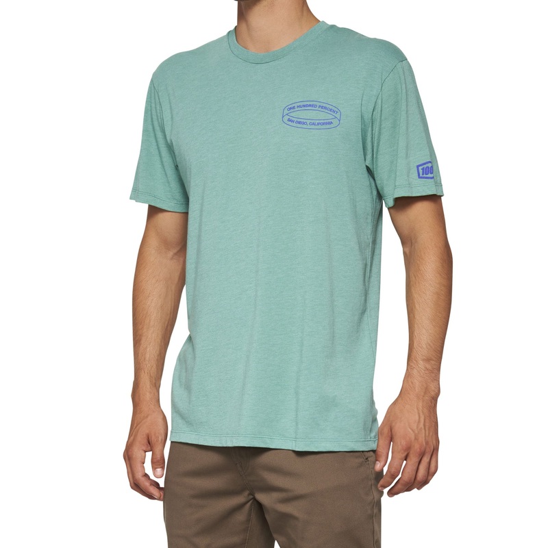 100% Infinitee Short Sleeve T-Shirt Ocean Blue Heather XL