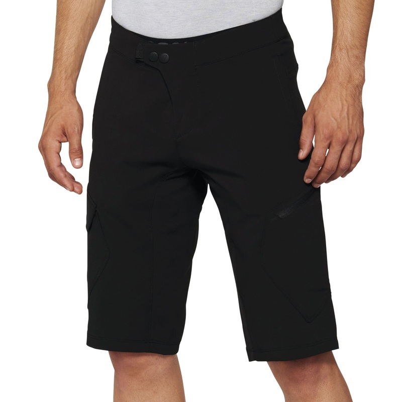 100% Ridecamp Shorts with Liner Black 28