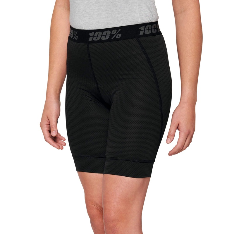 100% Ridecamp Women's Shorts with Liner Black S