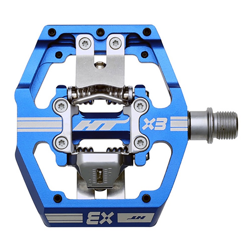 HT X3 Clipless MTB Pedals Blue 9/16"