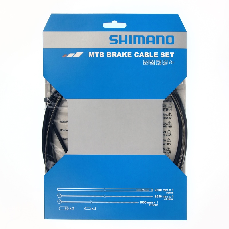 Shimano MTB Brake Cable Set with Stainless Steel Inner Black