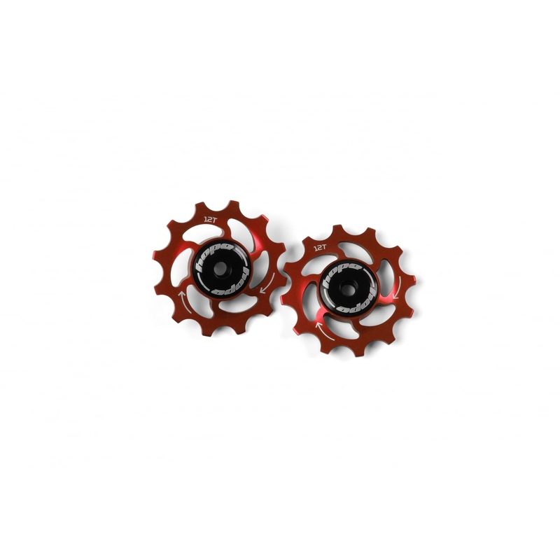Hope 12 Tooth Jockey Wheels - Pair Red